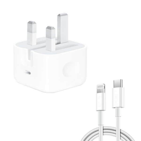 شارژر 20 وات اپل B/A به همراه کابل لایتنینگ